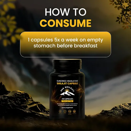Miniatura 6 de Cápsulas Shilajit del Himalaya curadas naturalmente por el sol de 120 días Grado dorado superior a 18,000 pies Orgánico Más de 85 minerales
