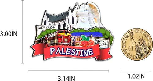Miniatura 3 de Imán de nevera con imán de Palestina, Estados Unidos, 3D, monumentos, viajes, coleccionables, recuerdos, decoración hecha a mano