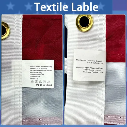 Miniatura 7 de Bandera estadounidense de 10 x 15 pies: bandera estadounidense de larga duración, nailon resistente, estrellas bordadas, rayas cosidas, ojales