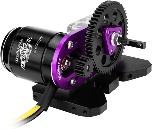 Miniatura 4 de Acrílico LCG 2. Caja de cambios de sobremarcha de baja transmisión con placa deslizante y engranaje de motor 15T para 1/10 AXIAL SCX10 I II RC