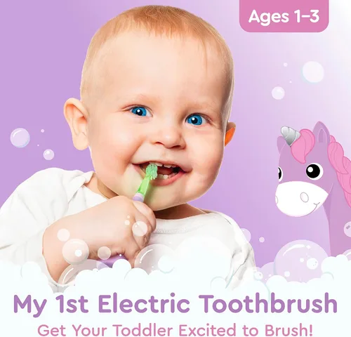 Miniatura 2 de Brusheez Cepillo de dientes sónico para niños pequeños - Cepillo de dientes seguro y suave para edades 1-3 con temporizador de 2 minutos iluminado