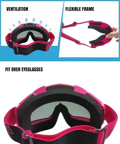 Miniatura 4 de CRG Sports - Gafas de protección para motocicleta, ATV, Dirt Bike, todo terreno, carreras de motocross para hombres, mujeres, adultos