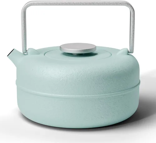 Miniatura 19 de Toptier - Tetera de hierro fundido, hervidor de té seguro para estufa japonés de hierro fundido, tetera de diseño de diamante con infusor removible
