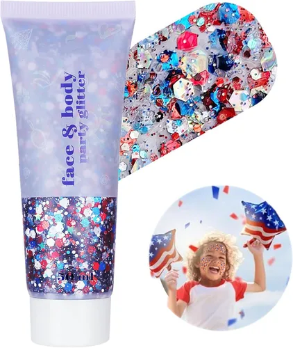 Miniatura 22 de Go Ho Gel de purpurina púrpura de sirena, purpurina holográfica para el cabello morado para niños y mujeres, lentejuelas gruesas para ojos, labios