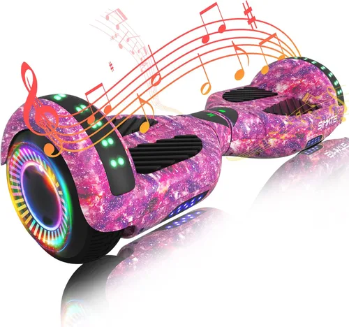 Miniatura 12 de SIMATE Hoverboard - Aeropatineta Bluetooth todo terreno con luces LED y control de aplicación, regalos para niños, adultos, niñas, niños, para todas