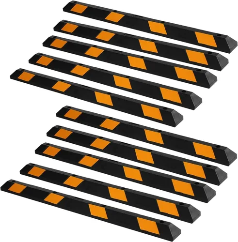 ZONETECH Tope de Estacionamiento de Goma Grande y Resistente – 72" Tope de Rueda para Garaje Automotriz de Calidad Premium Grado Profesional con
