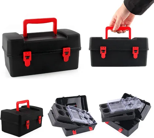 Miniatura 4 de Bey Battling Top Estuche de almacenamiento, 12 piezas Burst Tops Estuche de almacenamiento Spinning Top y Launcher Set Caja de almacenamiento