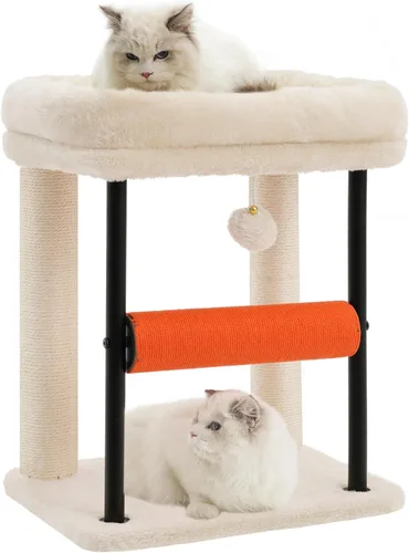 Miniatura 15 de Hey-brother Árbol para gatos, postes rascadores para gatos con cama, torre resistente con columnas totalmente envueltas en sisal y bola de juguete