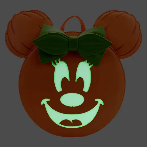 Miniatura 6 de Loungefly Disney Glow FACE Minnie Pumpkin Mini Mochila