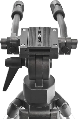 Miniatura 7 de Ravelli Trípode profesional para cámara de video AVTP de 75 mm con cabezal de arrastre de fluido