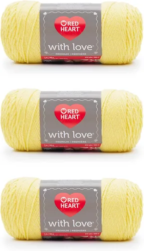 Miniatura 15 de Red Heart with Love Berry - Hilo rojo – Paquete de 3 unidades de 6.98 oz/7 onzas – Acrílico – 4 medianos (peinado) – 370 yardas – Tejido/ganchillo