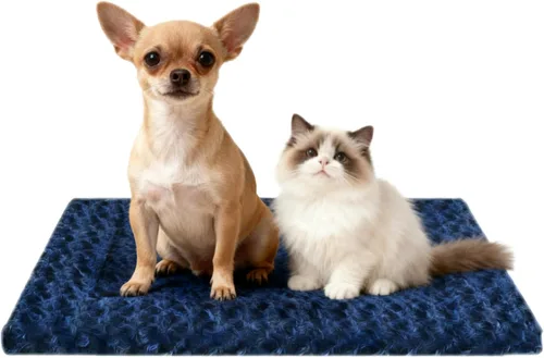 Tapete de Cama para Perro - Tapetes de Cama Reversibles para Jaula de Perro, Suave y Transpirable, Almohadilla para Perrera, Cama de Jaula Duradera