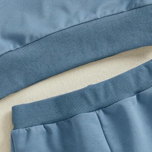 Miniatura 193 de Conjunto de ropa de otoño e invierno para bebé y niño, sudadera larga con capucha y pantalones para niños pequeños, 6, 12, 18, 24 meses, 2T