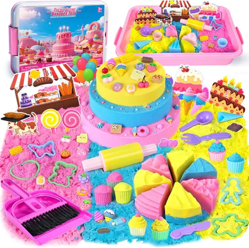 Miniatura 8 de YongnKids Juguetes de Caja de Arena Sensorial de Sirena para Niños Pequeños Niñas - Juguetes de Sirena para Niños Kit de Arena de Juego Juguete