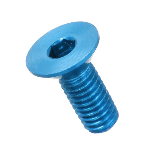 20 tornillos planos M3 7075 Tornillos Allen de aleación de aluminio Tornillos hexagonales Tornillos de cabeza plana (azul, 0.315 in)