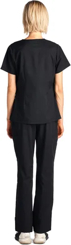 Miniatura 3 de Dagacci Medical Uniform Conjunto de camiseta y pantalones elásticos y suaves para mujer