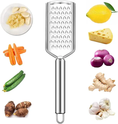 Rallador de queso de mano, rallador de queso de acero inoxidable, ralladores de limón, pelador de verduras de cocina, rallador de alimentos para