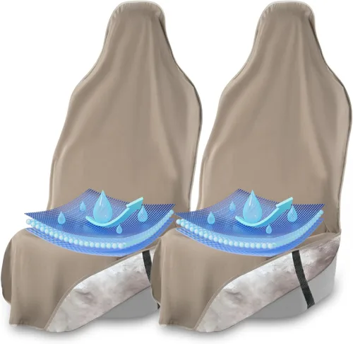 Miniatura 14 de EliteSport - Funda de asiento delantero, ajuste universal, impermeable, resistente al sudor, resistente al olor y lavable a máquina, protector