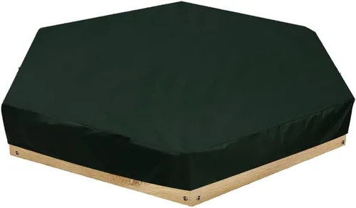 Miniatura 8 de Cubierta de caja de arena octágono para exteriores, resistente al agua, para caja de arena octágono de 84 x 78 x 9 pulgadas, 6.5 x 7 pies