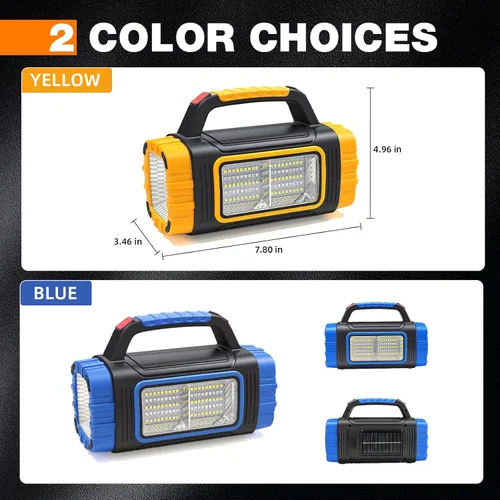 Miniatura 6 de Linterna solar recargable, 8 modos de luz, batería de 2000 mAh, 3000 lúmenes, USB LED, linterna de mano, linterna multifunción para foco de azul