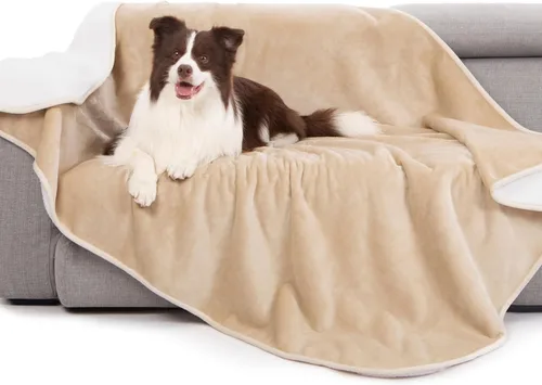 Miniatura 22 de gogobunny Manta de cama impermeable, manta reversible de forro polar Sherpa para perro, cachorro y gato, funda de muebles que protege la cama