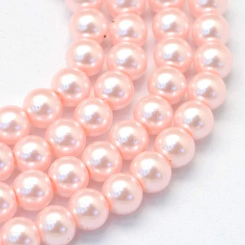 Miniatura 11 de KISSITTY 105 unids/hebra Burly Wood Satin Luster Glass Round Pearl Spacer Bead Loose Beads 0.315 in para bricolaje joyería artesanía 31.4