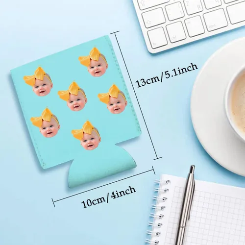 Miniatura 3 de Enfriadores de cerveza personalizados con funda para fotos de cara, 1 a 150 unidades, enfriadores de latas divertidos personalizados a granel