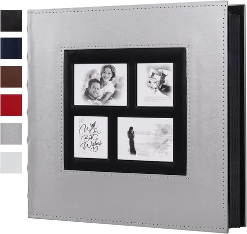 Miniatura 10 de RECUTMS Álbum de fotos autoadhesivo, 60 páginas, álbum de fotos scrapbook de bricolaje con páginas adhesivas con capacidad para fotos de 3 x 5, 4 x