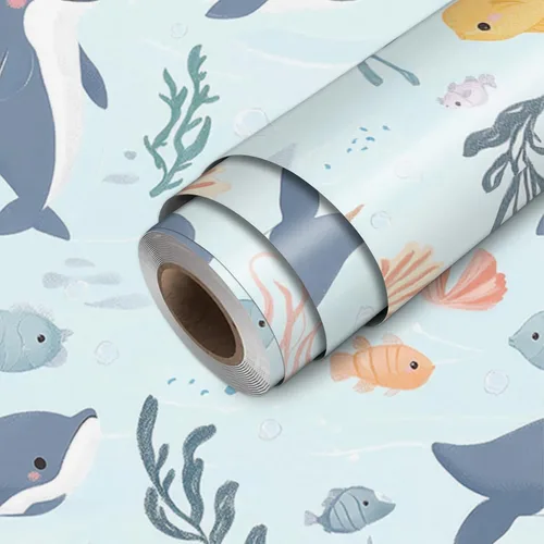 Miniatura 19 de HOMETITUTE Papel tapiz para mascotas mixto color beige, para despegar y pegar, bonito patrón de gato y perro, papel de contacto, papel de pared