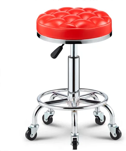 Miniatura 35 de Taburete de bar ajustable giratorio, chasis de acero grande, respaldo moderno para el hogar, taburete redondo de pierna alta, carga de 220.5 lbs