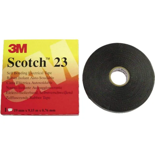 Scotch Cinta de empalme de goma 23, 3/4 pulgadas x 30 pies, negro, 1 rollo, grado premium, aprobado por ASTM, cumple con RoHS 2002/65/EC