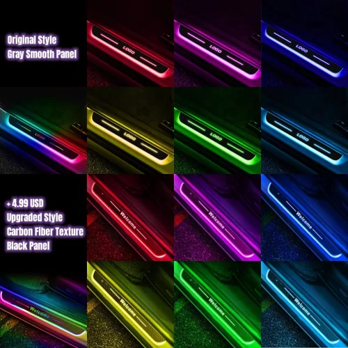 Miniatura 7 de Luces de umbral para coche, luz de pedal de coche con logotipo y texto personalizable, luces de bienvenida personalizadas para puerta de coche