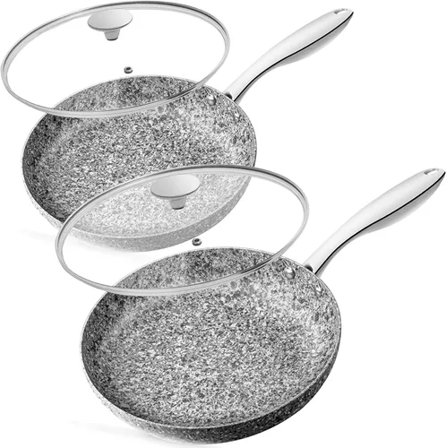 Miniatura 9 de Sartén de granito para freír, gris, de 8' & 10' & 11 & 12 pulgadas.