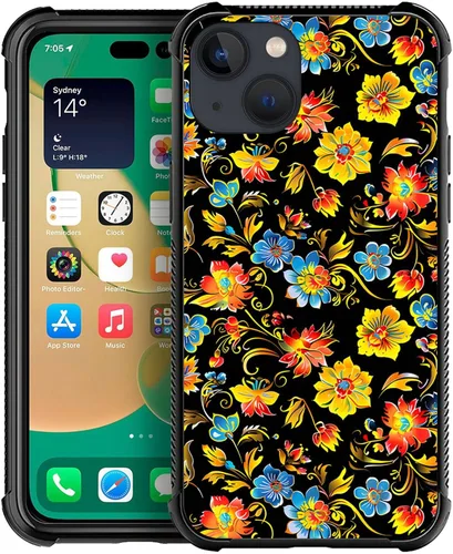 Miniatura 12 de ZHEGAILIAN Funda compatible con iPhone 13, fundas de cristal de color caballo de baile, parte trasera de vidrio templado+funda protectora
