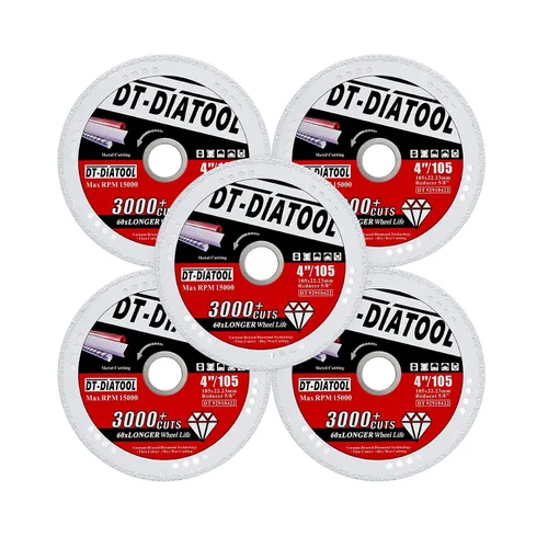 Miniatura 17 de DT-DIATOOL Ruedas de corte de diamante de 4 x 7/8 "para cuchillas de corte de metal de acero y hierro para amoladora angular