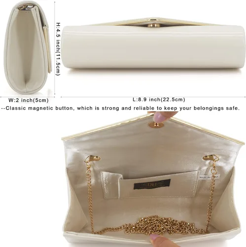 Miniatura 4 de Dexmay - Bolso de mano de charol con diseño de caramelo brillante para mujer