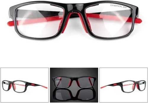 Miniatura 6 de Runspeed Gafas deportivas protectoras de seguridad para adultos y jóvenes Negro/Rojo