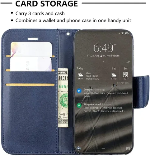 Miniatura 3 de jioeuinly Kalley Black 3 Case Compatible with Kalley Black 3 Phone Case Cover Flip Stand Cover PU Leather YZW Wallet Case Blue