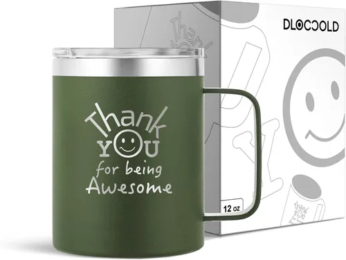 Miniatura 15 de DLOCCOLD Regalos de agradecimiento para mujeres, taza de café con texto en inglés "Thank You for Being Awome", agradecimiento a los empleados