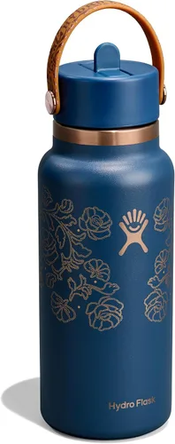 Miniatura 2 de Hydro Flask Botella de agua – Acero inoxidable aislado – Tapa flexible con popote de boca ancha, antiderrames, a prueba de fugas y recargable en 32