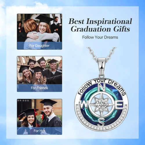 Miniatura 6 de Meeshi Regalos de graduación para ella 2023, collares de graduación para mujeres, regalos de graduación universitaria para niñas, joyería