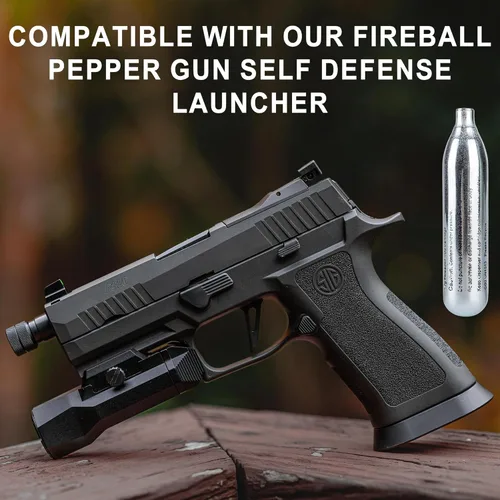 Miniatura 6 de Cartuchos de CO2 de 8 gramos / 12 gramos / 88 gramos para Paintball - Cartuchos de CO2 para Airsoft, Pistola de Aire, Pistola de Pimienta P2P HDP 50