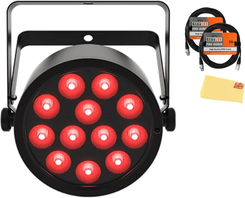 Miniatura 10 de Chauvet DJ Swarm 5 FX ILS 3 en 1 Derby/Strobe - Paquete de luces LED con 2 cables DMX y paño de pulido Austin Bazaar