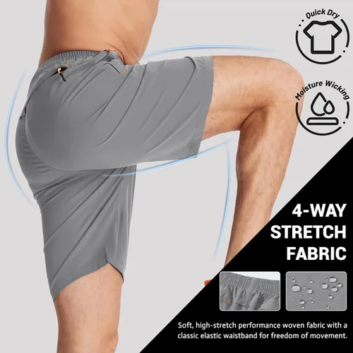 Miniatura 125 de TACVASEN Pantalones cortos deportivos para correr para hombre, 9 pulgadas, de secado rápido, pantalones cortos ligeros de verano, 3 bolsillos