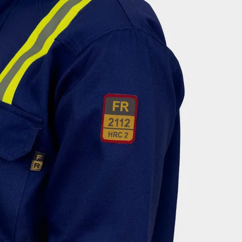 Miniatura 4 de Camisa Hi Vis de alta visibilidad FR resistente al fuego - 88% C/12% N - 7oz Azul marino