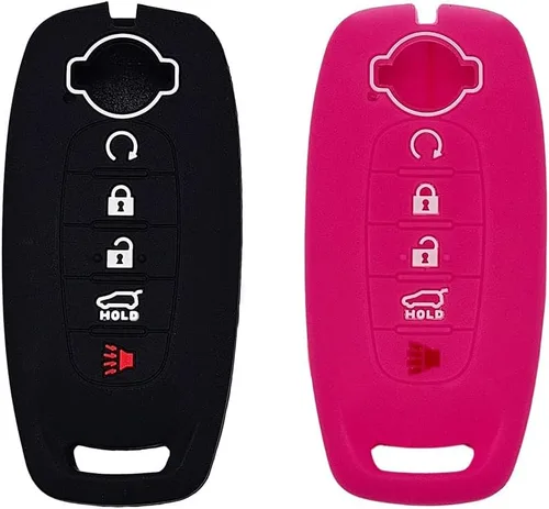 Miniatura 10 de Autobase Funda de silicona para llavero para Nissan Rogue Pathfinder Sentra 2023 2024 2025 Funda protectora de goma para llavero remoto con 5