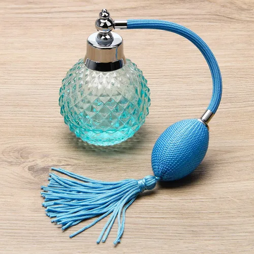 Miniatura 5 de Coolrunner Crystal Art - Botella de spray larga recargable estilo vintage, atomizador de perfume (3.4 fl oz) (azul)