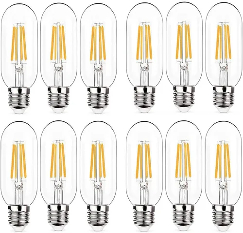 Miniatura 8 de NOTOC foco LED E26 de 4 W, equivalente a 40 W, foco tubular E26 no regulable luz cálida diurna 4000 K, foco de filamento Edison antiguo