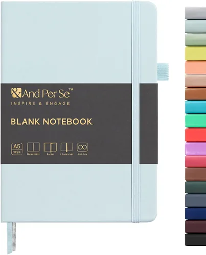 Miniatura 39 de &And Per Se - Cuaderno en blanco, 160 páginas, 5.7 x 8 pulgadas, cuaderno de rayas estrechas con papel grueso para escribir, cuaderno de tapa dura