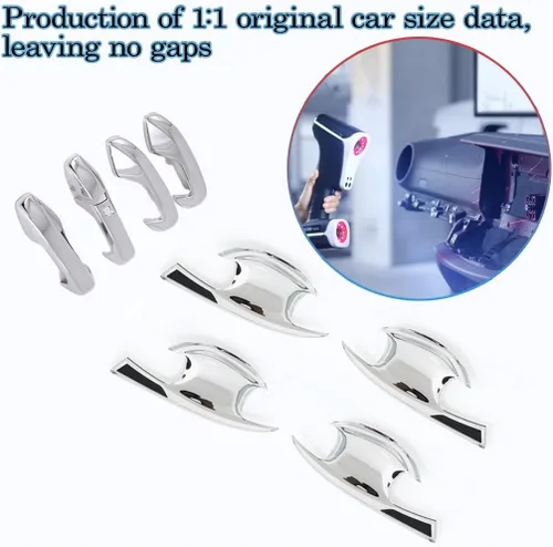 Miniatura 6 de MUXEE 9 piezas de cubierta para manija de puerta exterior, cubierta para manija de puerta en forma de cuenco para Kia Forte K3 2019 2020 2021 2022